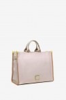 Women\'s shopper bag in pink fabric