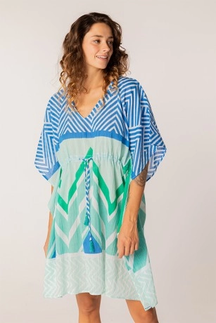 Women's cotton caftan with...