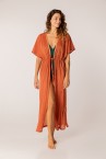 Women\'s cotton kimono in orange