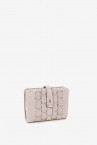 Women\'s small wallet in beige braided leather