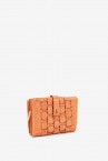 Women\'s small wallet in orange braided leather