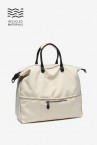 Women\'s shopper bag in beige recycled fabrics