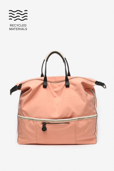 Women's shopper bag in koral recycled fabrics