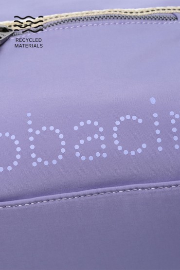 Women's shopper bag in lavender recycled fabrics