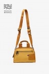 Women\'s crossbody bag in amber recycled fabrics