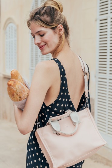 Women's pink shopper bag