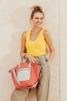 Women\'s reversible shopper bag in orange
