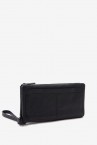 Women\'s large black leather wallet