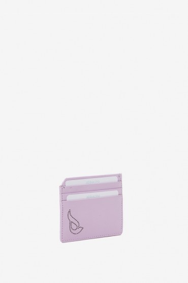 Women's lavender leather card holder