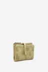 Women\'s small wallet in green die-cut leather
