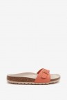 Women\'s flat sandal with buckle in orange