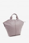 Women\'s lavender leather shopper bag