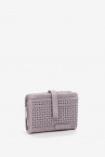 Women\'s small wallet in lavender die-cut leather
