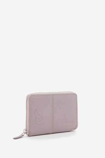 Women's medium lavender leather wallet