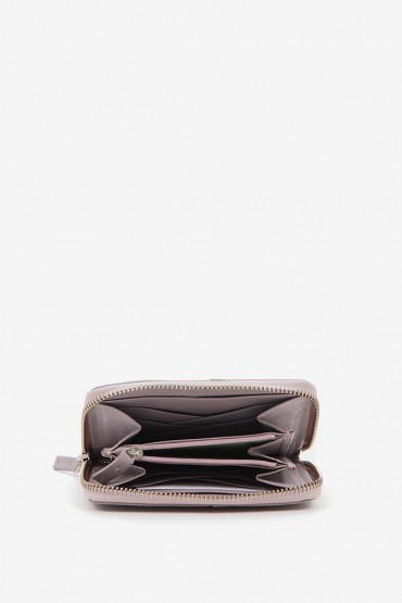 Women's medium lavender leather wallet