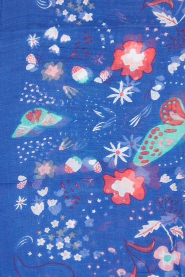Women's bandana with boho print in blue