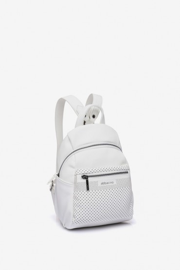 Small women's white backpack