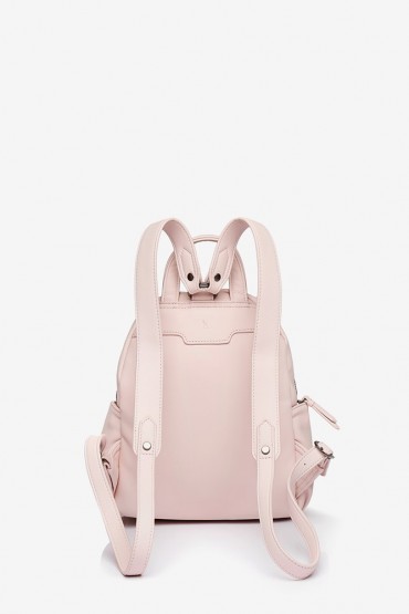 Small women's pale pink backpack