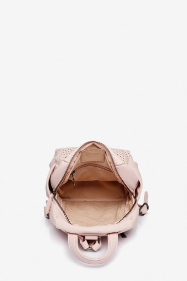 Small women's pale pink backpack
