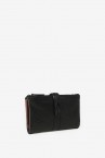 Black leather medium wallet