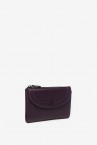 Purple leather medium wallet