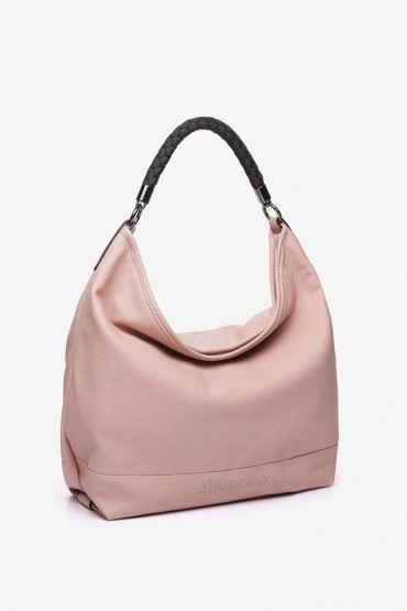 Taupe office-style shopper bag