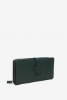 Green leather large wallet