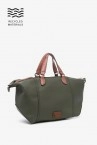 Green bowling bag in recycled materials