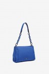 Blue large nylon shoulder bag