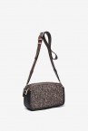 Brown tweed crossbody bag