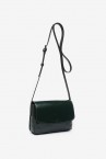 Green patent leather small crossbody bag