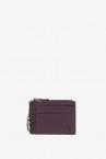 Purple leather card holder