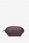 Purple leather toiletry bag