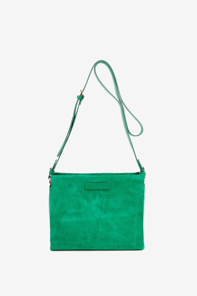 Green suede crossbody bag | Abbacino