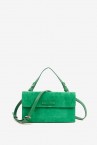 Green suede mini crossbody bag