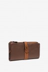 Bronze two-tone leather large wallet