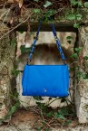 Blue large nylon shoulder bag