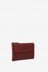 Burgundy leather small wallet