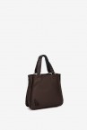 Brown leather crossbody bag