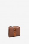 Bronze two-tone leather small wallet