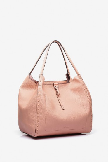 Pale pink hobo shoulder bag