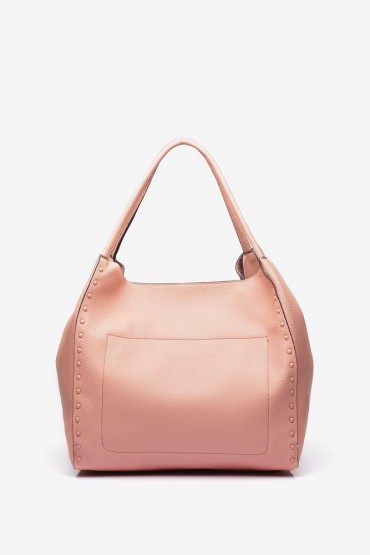 Pale pink hobo shoulder bag