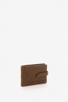 Green leather card holder