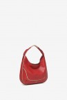 Red small leather shoulder bag