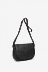 Black leather large crossbody bag in black