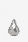 Silver metallic mesh hand bag