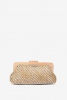 Clutch de fiesta animal print en camel