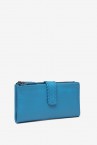 Blue large leather wallet