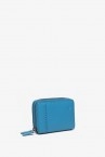 Blue small leather wallet