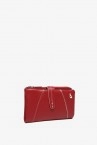 Red leather medium wallet